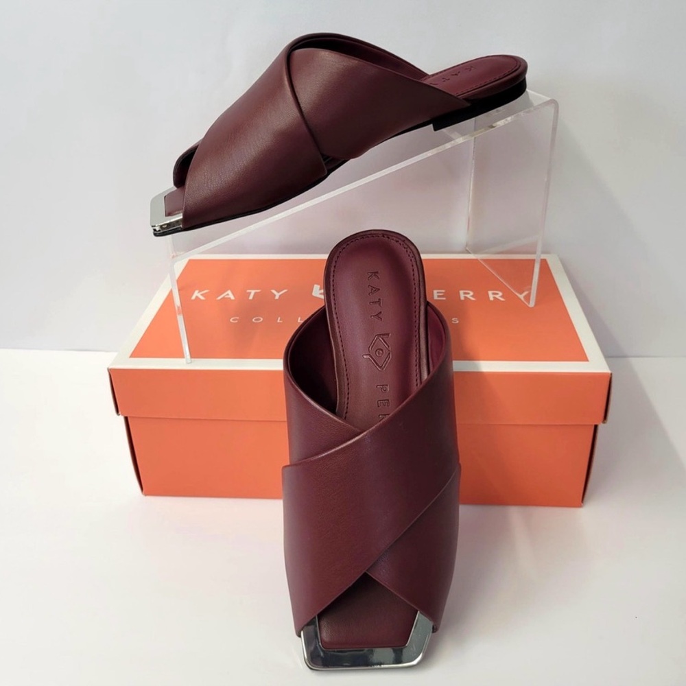 7.5 NEW Katy Perry Collections Size Slide Cranberry Sandals BNIB! - Picture 8 of 12